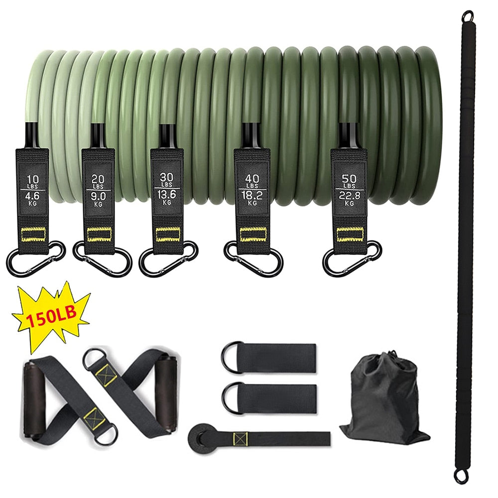 100/150/200LBS Resistance Bands Set - Home Workouts, Strength Training - Axiom Outlet