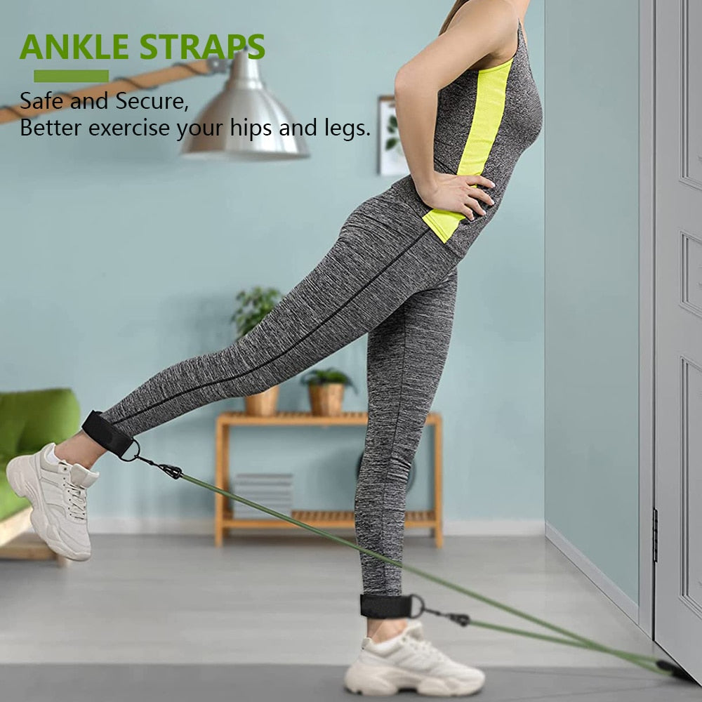 100/150/200LBS Resistance Bands Set - Home Workouts, Strength Training - Axiom Outlet