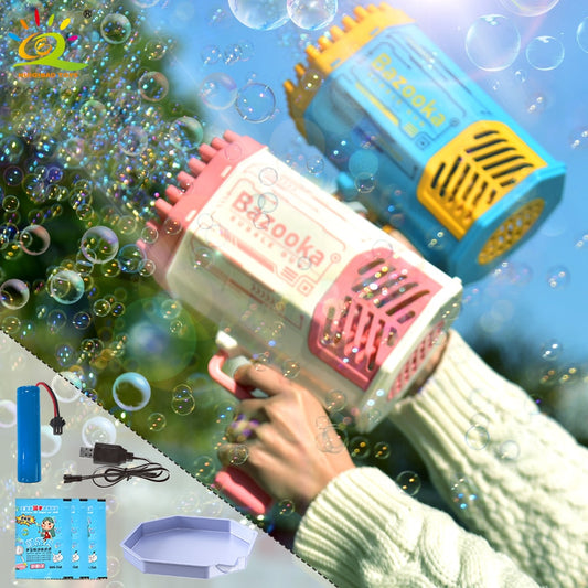 69-Hole Bazooka Bubble Gun - Outdoor Fun for Kids